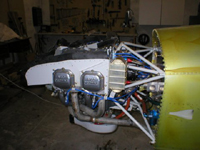 OY-RVS Lycoming motor monteret