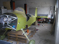 OY-RVS Lycoming motor monteret